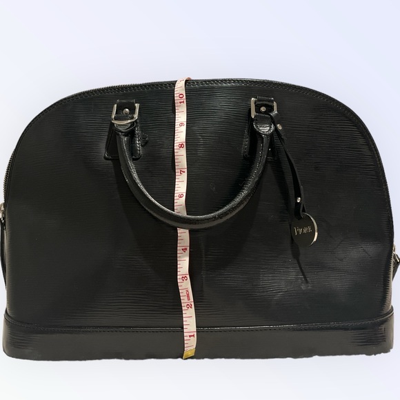 Isabella Fiore leather structured top handle black tote EUC - Picture 3 of 7